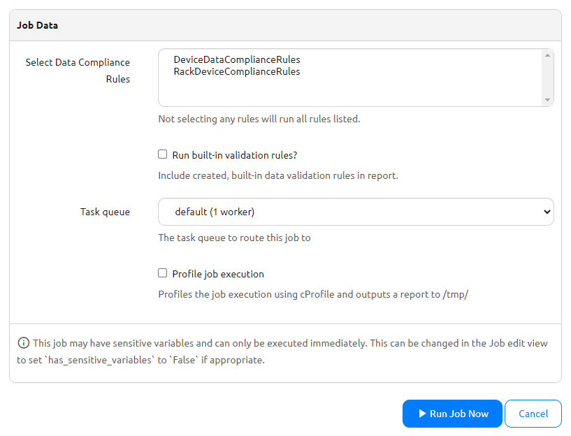 RunRegisteredDataComplianceRules Job